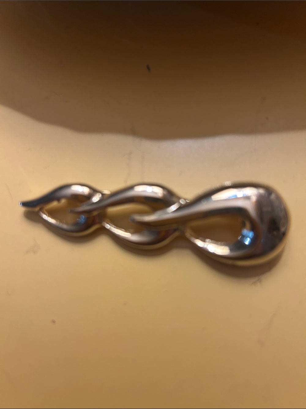 Vintage Gold Tone Flame Link pin